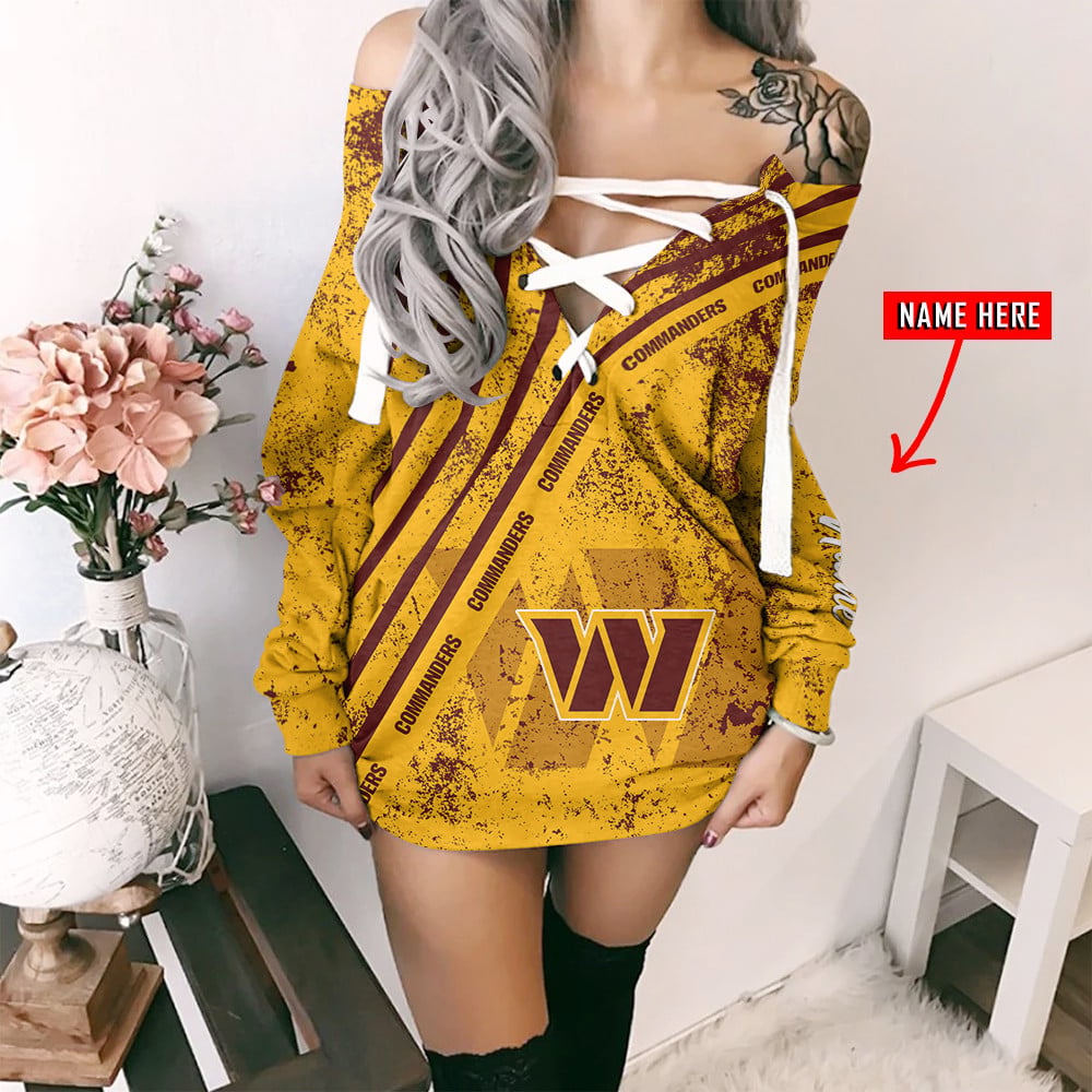 Washington Commanders Personalized Lace-Up Sweatshirt BGLU100