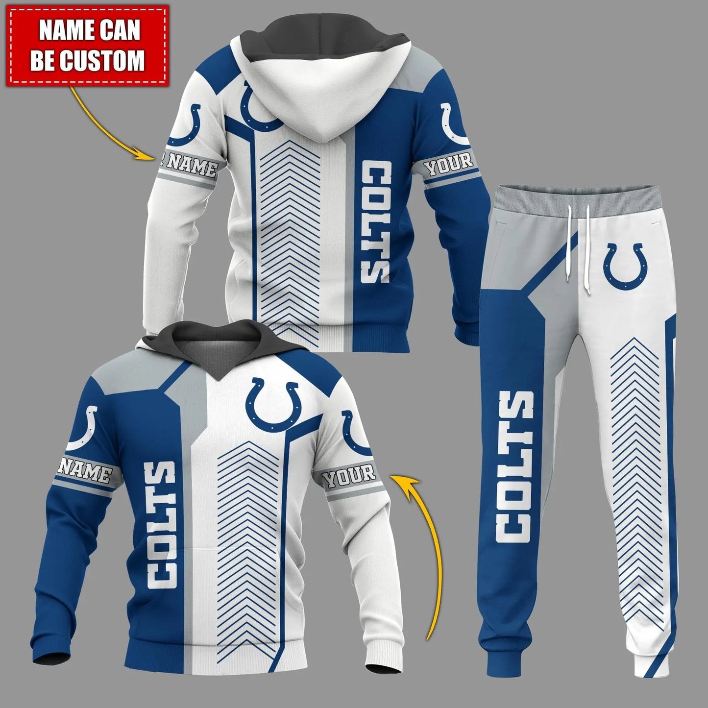 Indianapolis Colts Personalized Hoodie and Joggers AZCHD961