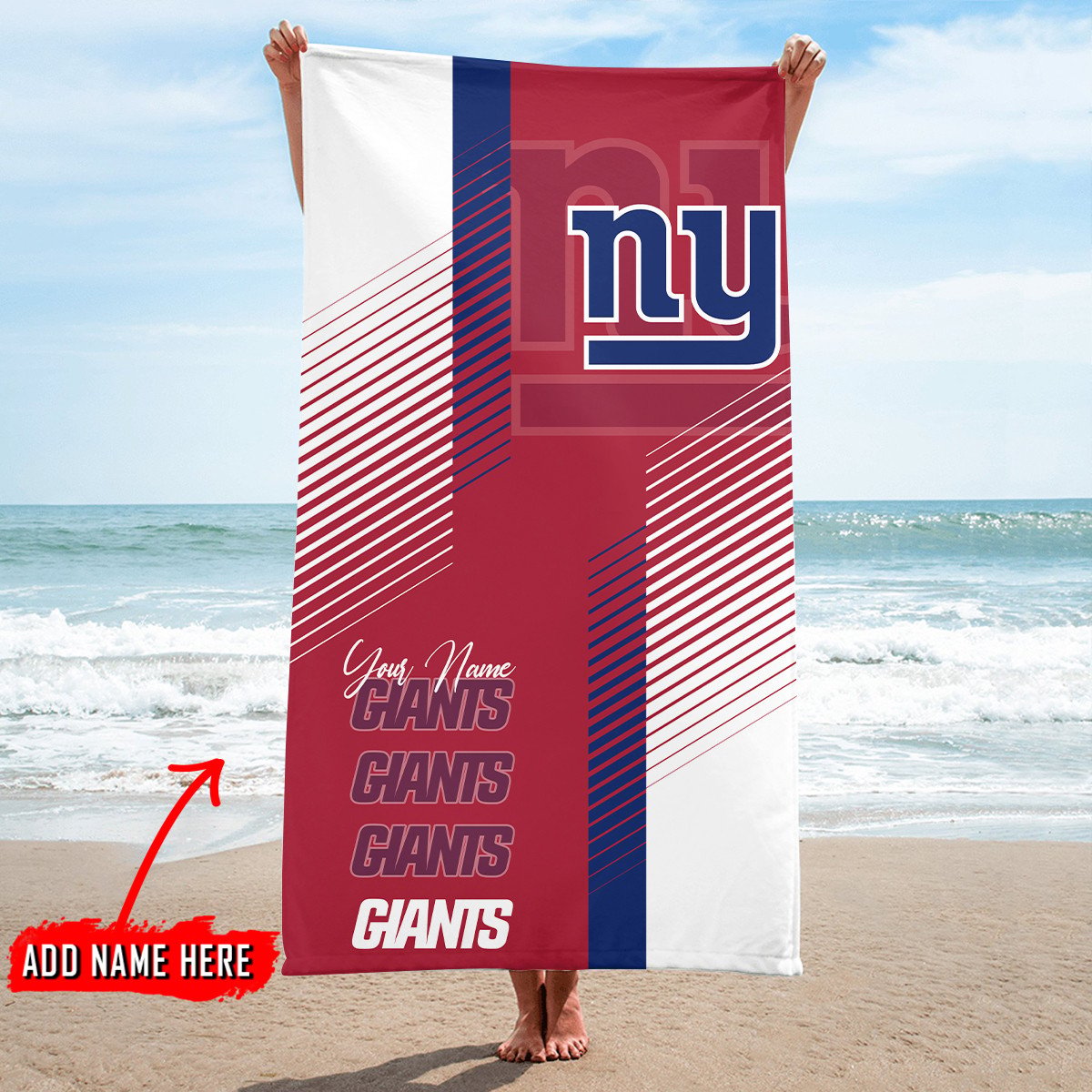 New York Giants Personalized Limited Edition Beach Towel AZBTOWEL146