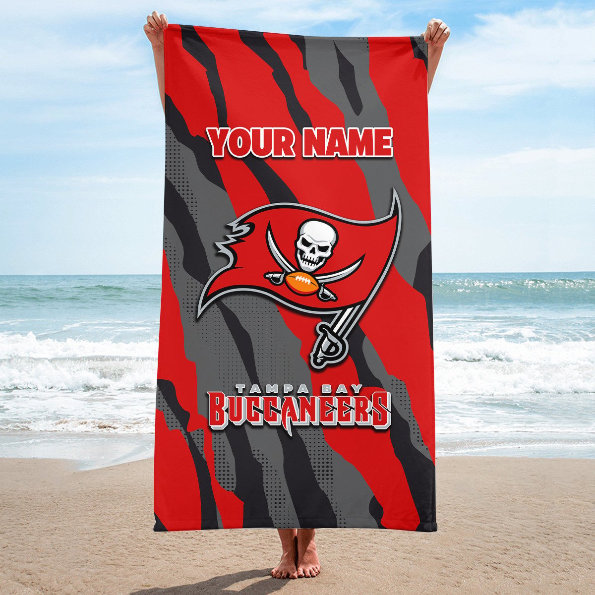 Tampa Bay Buccaneers Personalized Limited Edition Beach Towel AZBTOWEL215