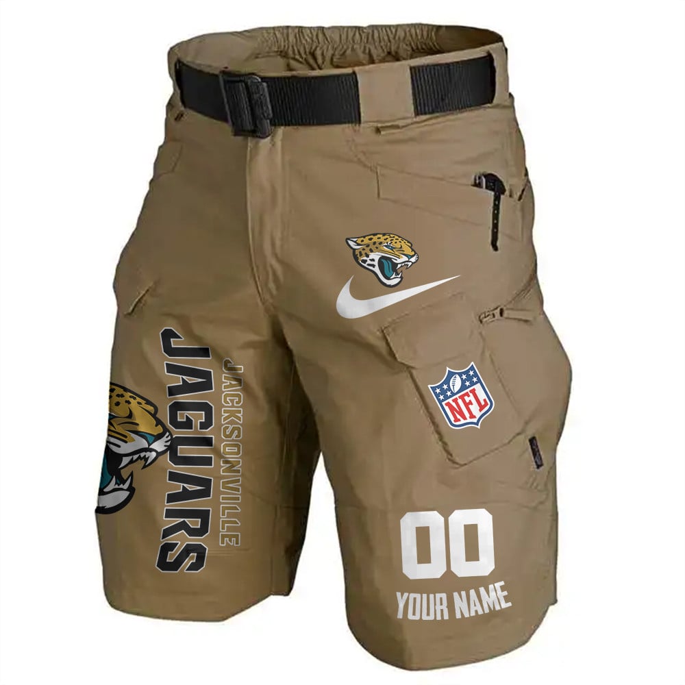 Jacksonville Jaguars Limited Edition Front Pockets Men Shorts (Belt Not Included) AZBTFPMS000103