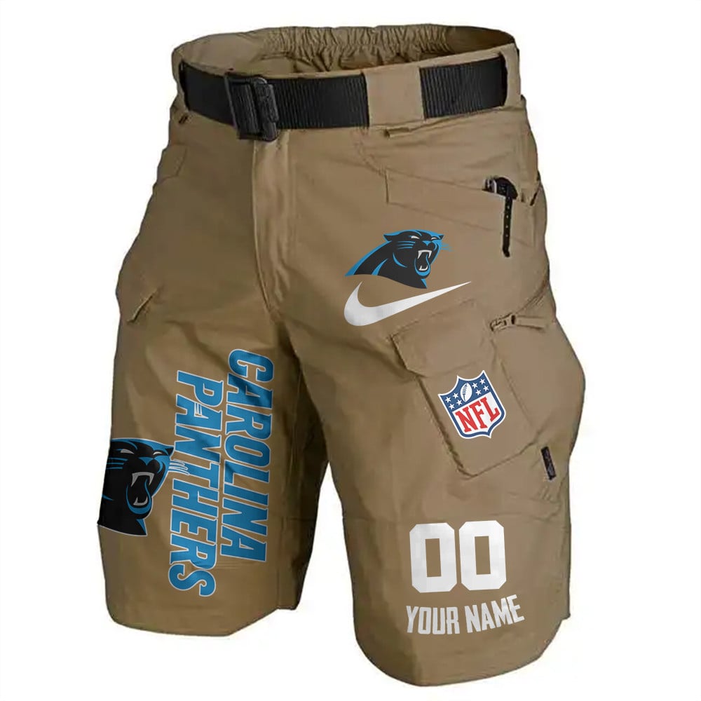 Carolina Panthers Limited Edition Front Pockets Men Shorts (Belt Not Included) AZBTFPMS000139