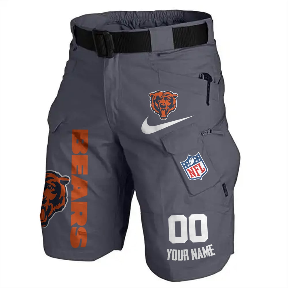 Chicago Bears Limited Edition Front Pockets Men Shorts (Belt Not Included) AZBTFPMS000111