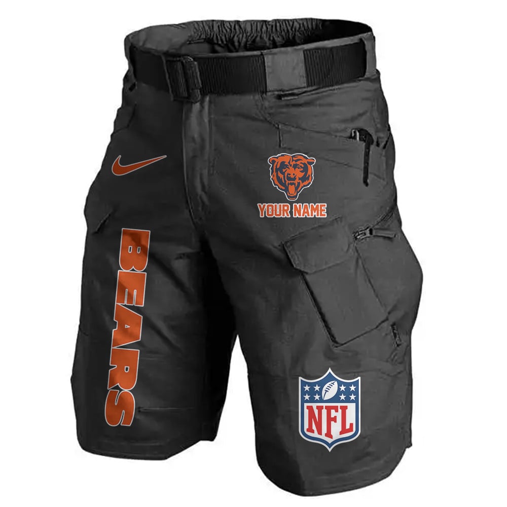 Chicago Bears Limited Edition Front Pockets Men Shorts (Belt Not Included) AZBTFPMS000059