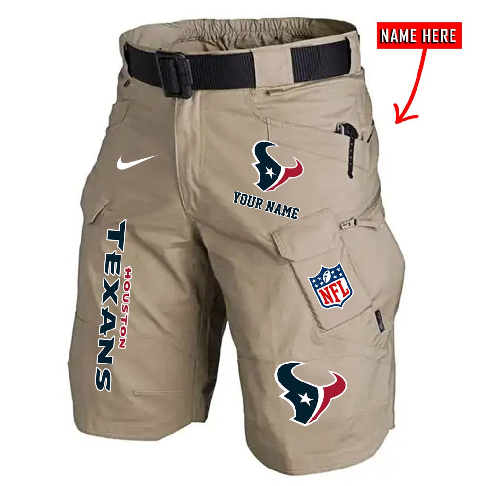 Houston Texans Limited Edition Front Pockets Men Shorts (Belt Not Included) AZBTFPMS000017