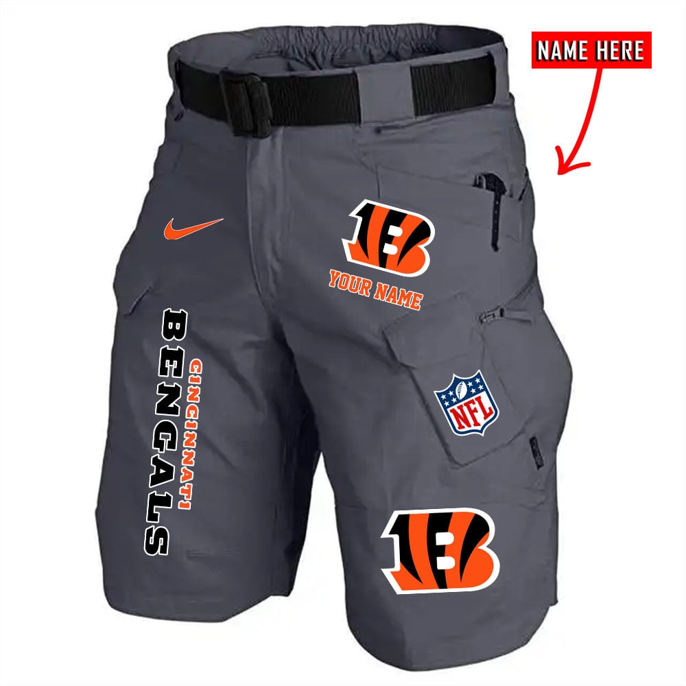 Cincinnati Bengals Limited Edition Front Pockets Men Shorts (Belt Not Included) AZBTFPMS000030
