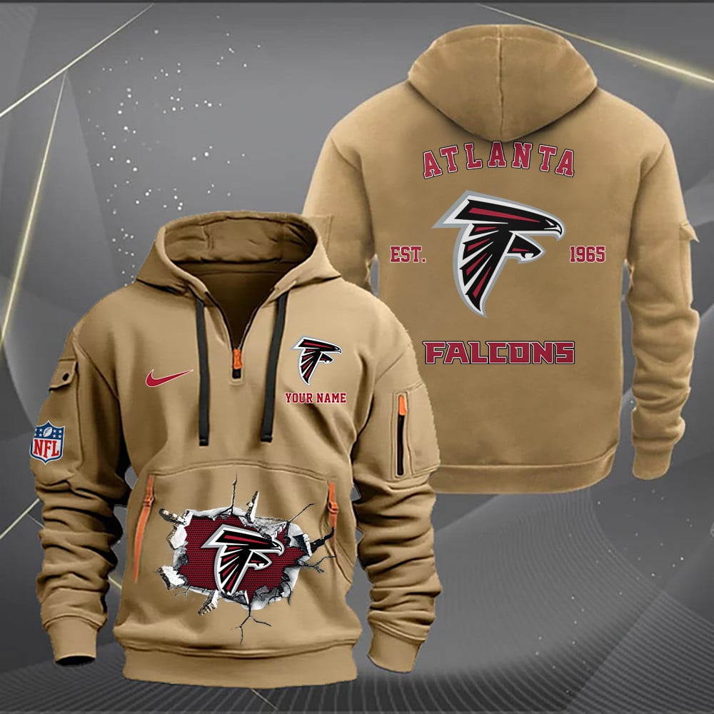 Atlanta Falcons New Personalized Quarter Zip Hoodie Limited Edition AZBTQZH000140