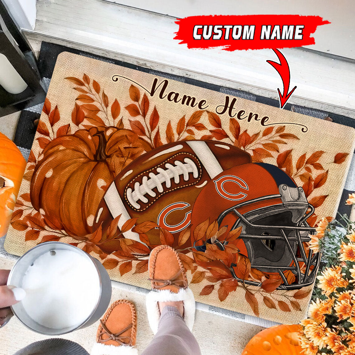Chicago Bears Fall Doormat New Collection AZBTDM000047