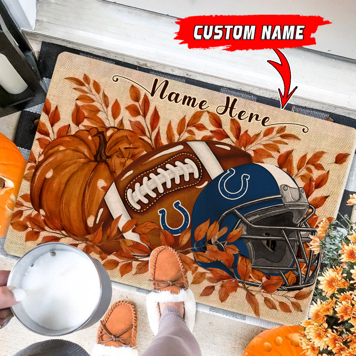 Indianapolis Colts Fall Doormat New Collection AZBTDM000056