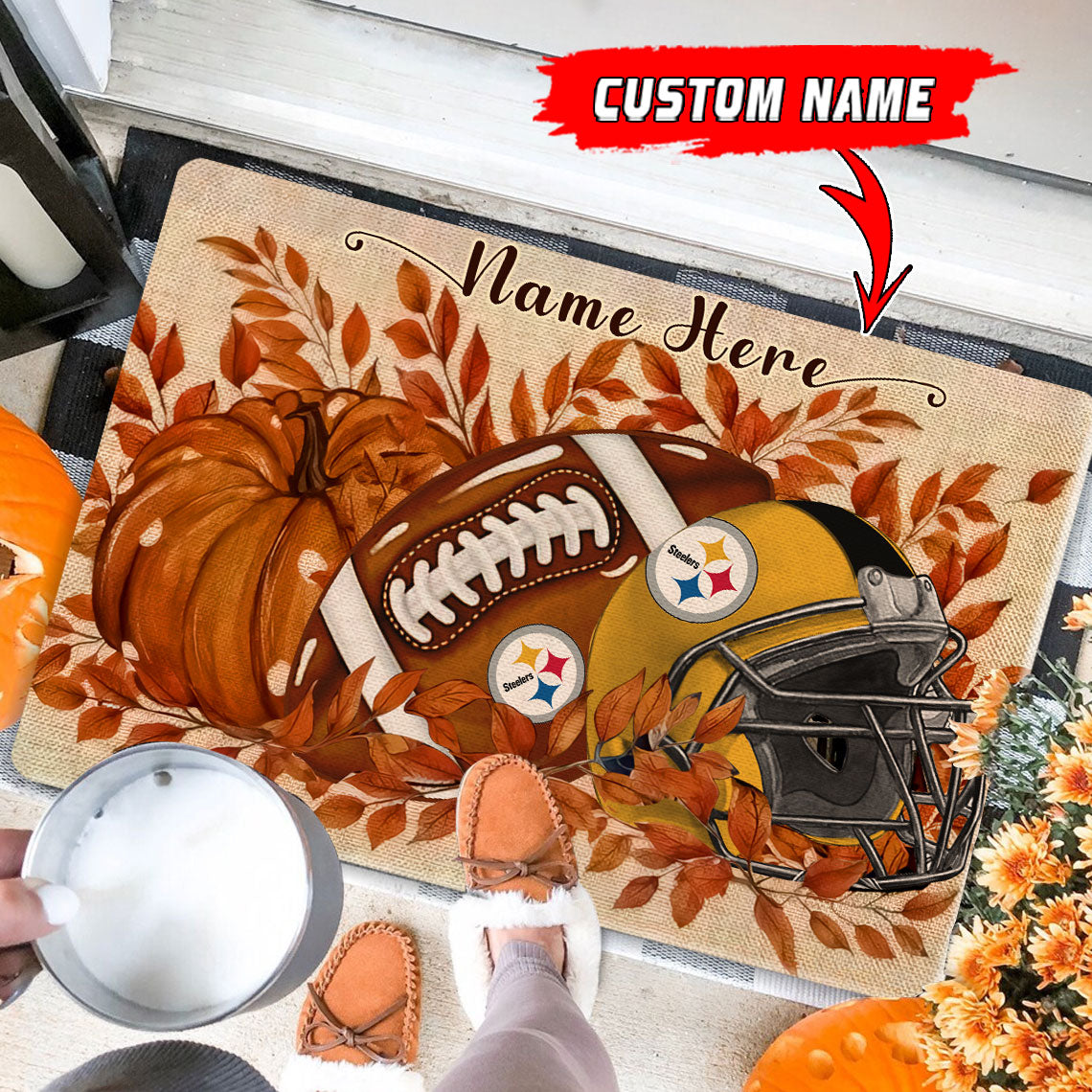 Pittsburgh Steelers Fall Doormat New Collection AZBTDM000068