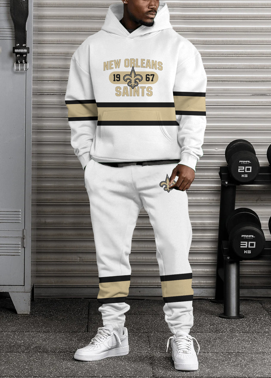 New Orleans Saints Combo Pullover Hoodie And Sweatpants AZBTPHSP000046