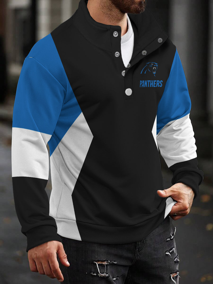 Carolina Panthers Casual Colorful Stand Collar Sweatshirt AZBTSCSW000331