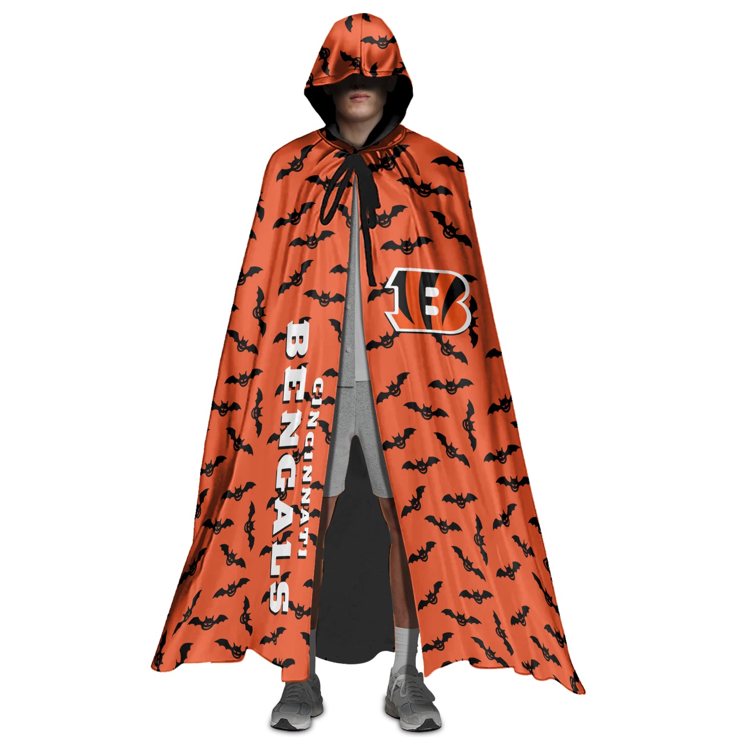 Cincinnati Bengals Halloween Bats Limited Edition All-Over Print Halloween Cloak