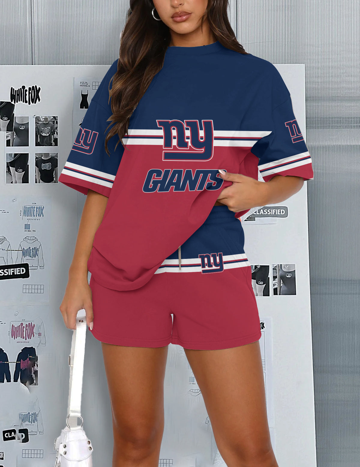 New York Giants Limited Edition Top And Shorts Two-Piece Suits (1)
