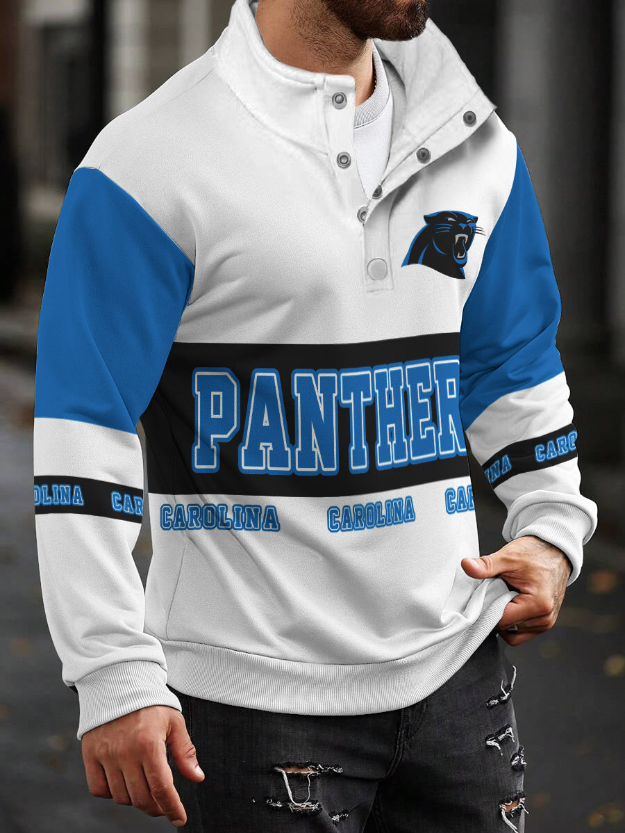 Carolina Panthers Casual Colorful Stand Collar Sweatshirt AZBTSCSW000357