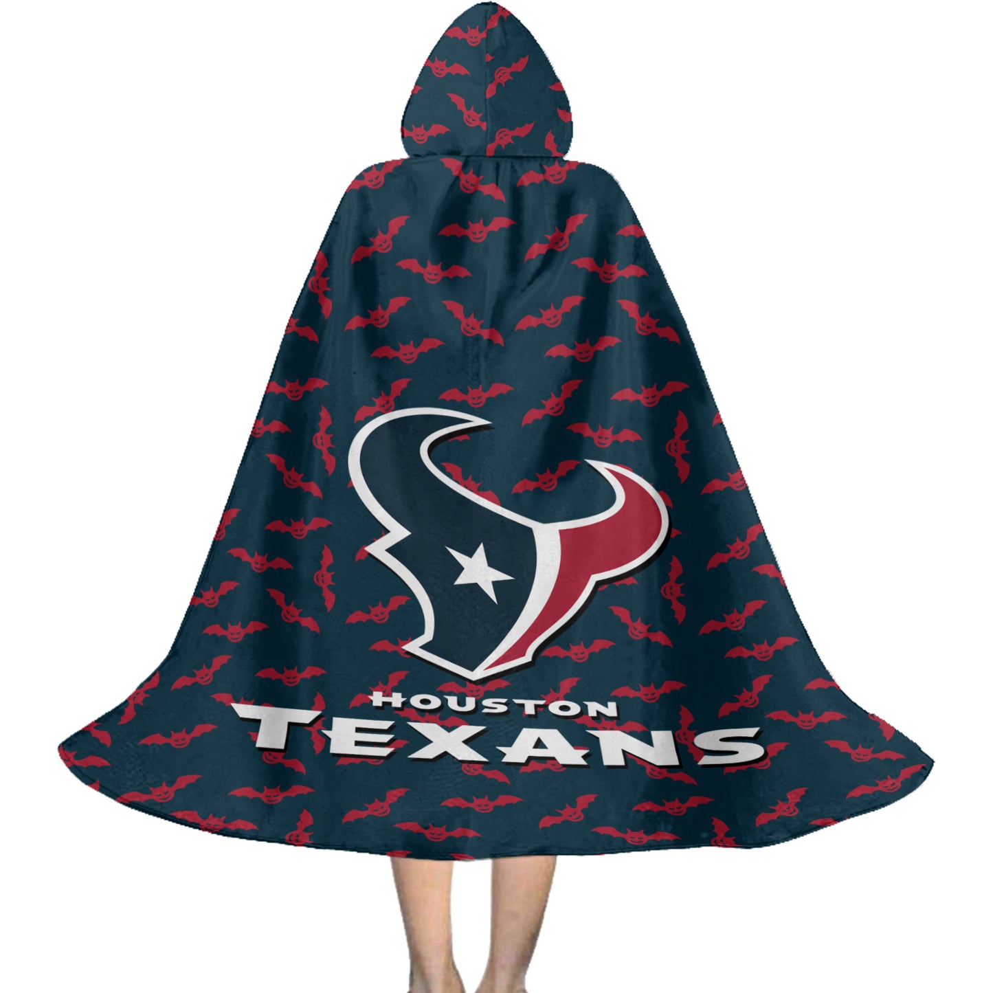 Houston Texans Halloween Bats Limited Edition All-Over Print Halloween Cloak