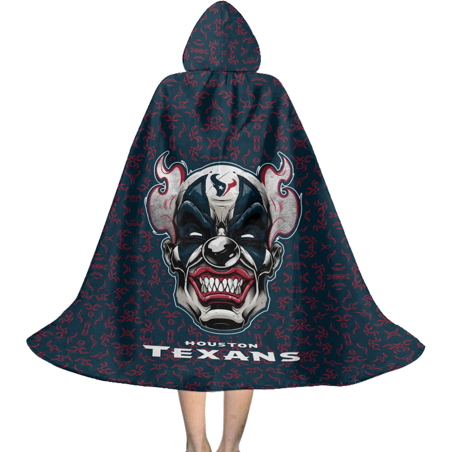 Houston Texans Halloween Clown Limited Edition All-Over Print Halloween Cloak