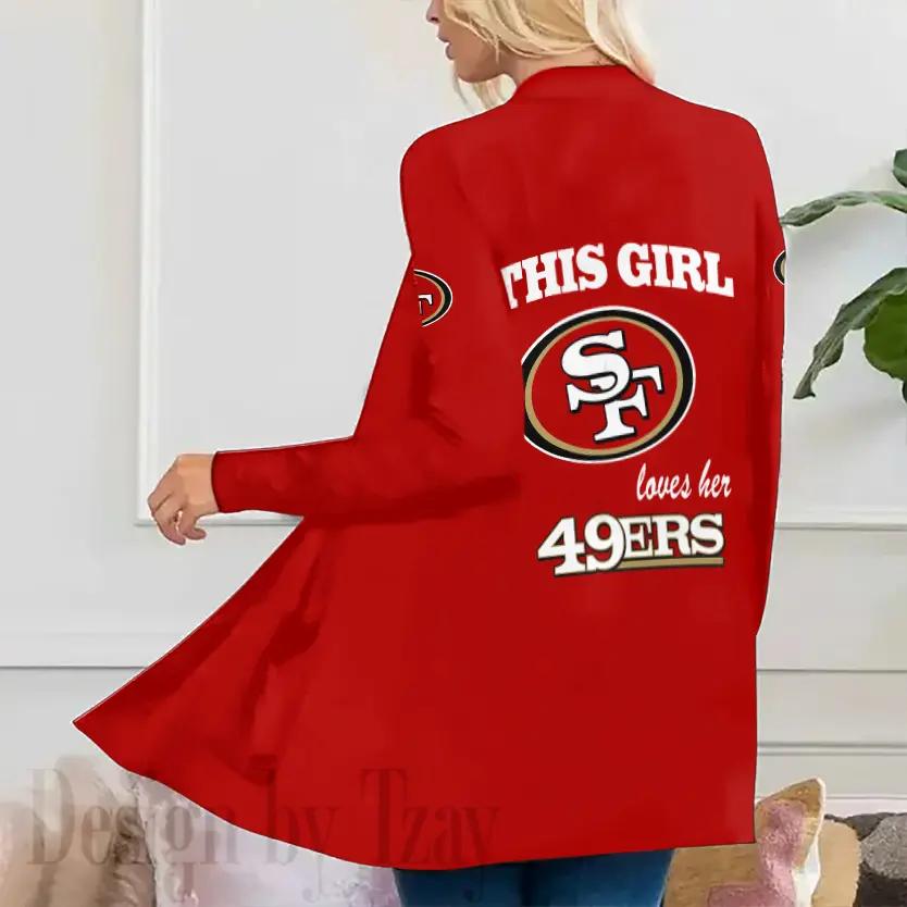 San Francisco 49ers Women Patch Pocket Cardigan BT172