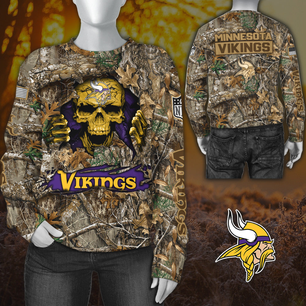 Minnesota Vikings All Over Printed T-shirt Sweatshirt Hoodie AZCHD812