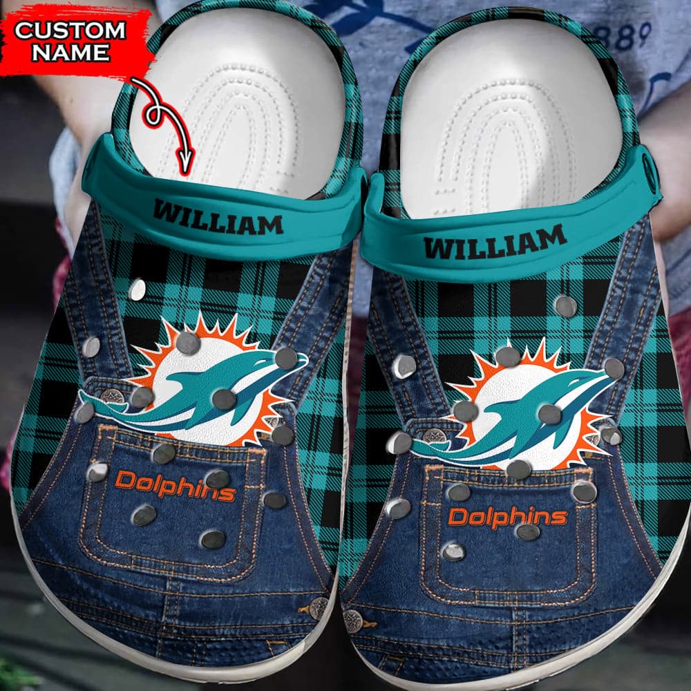 Miami Dolphins Personalized Limited Clog BG217