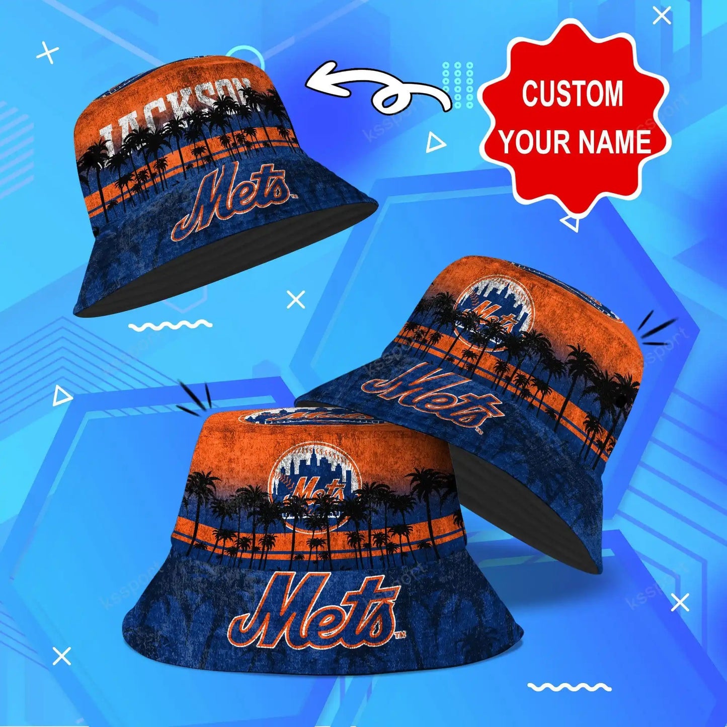 New York Mets Personalized Bucket Hat BG35