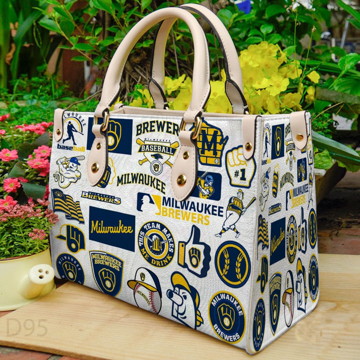 Milwaukee Brewers Leather Hand Bag BB36