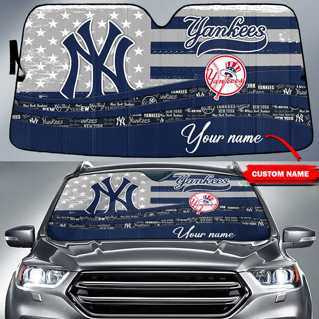 New York Yankees Personalized Auto Sun Shade BG95
