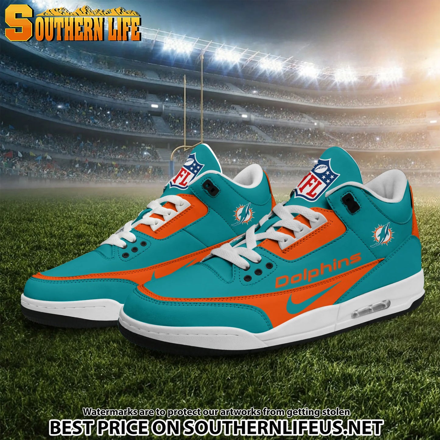 Miami Dolphins JD3 New Sport Football Sneakers AZBTAJ3000281