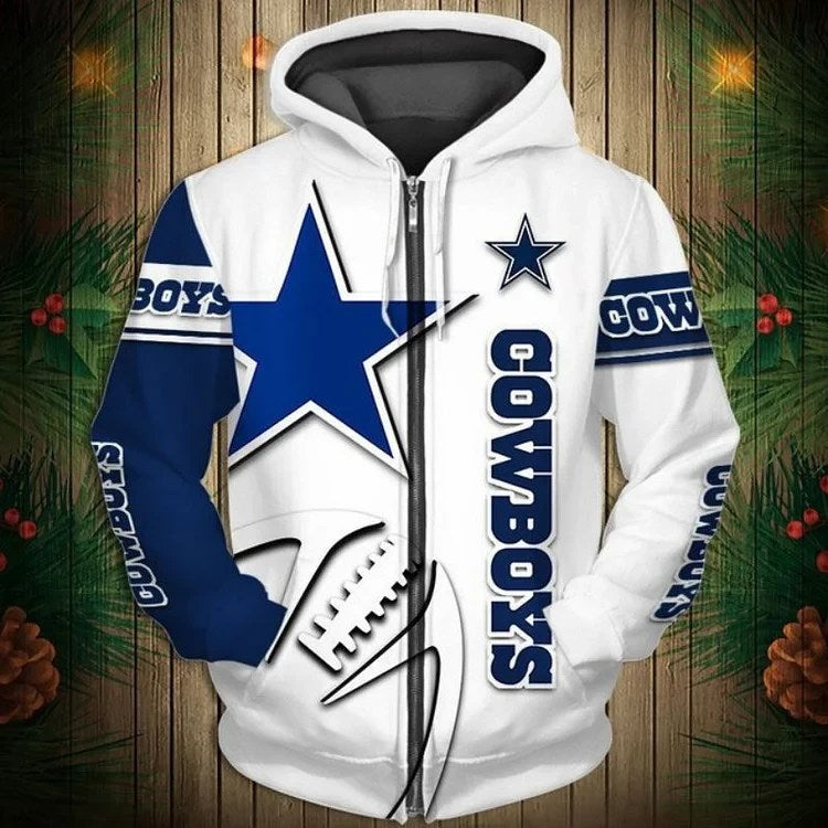 Dallas Cowboys Limited Edition All Over Print Zip Up Hoodie NA0019
