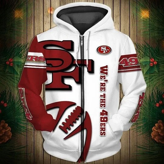 San Francisco 49ers Limited Edition All Over Print Zip Up Hoodie NA0023