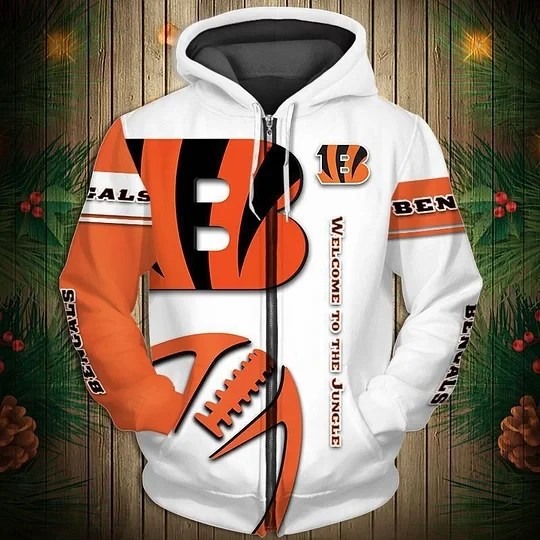 Cincinnati Bengals Limited Edition All Over Print Zip Up Hoodie NA0031