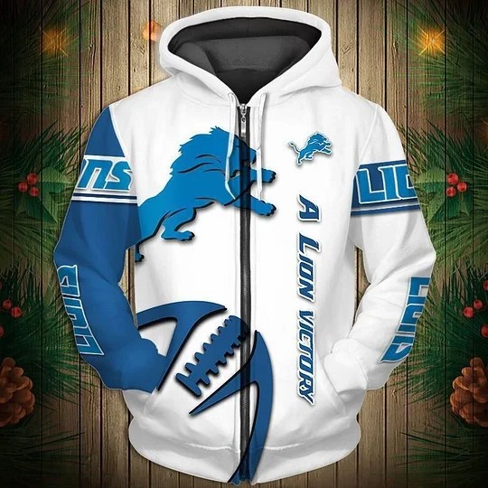 Detroit Lions Limited Edition All Over Print Zip Up Hoodie NA0003
