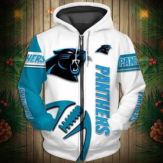 Carolina Panthers Limited Edition All Over Print Zip Up Hoodie NA0014