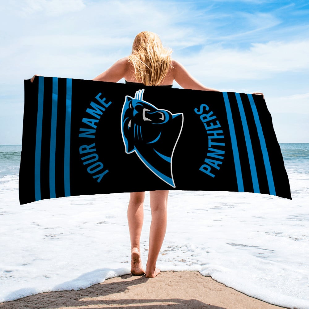 Carolina Panthers Personalized Limited Edition Beach Towel AZBTOWEL031