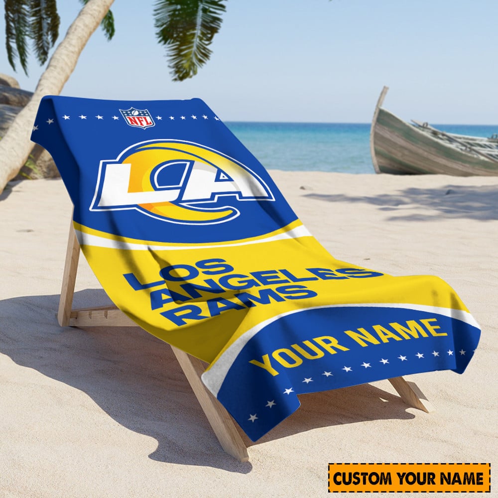 Los Angeles Rams Personalized Limited Edition Beach Towel AZBTOWEL022