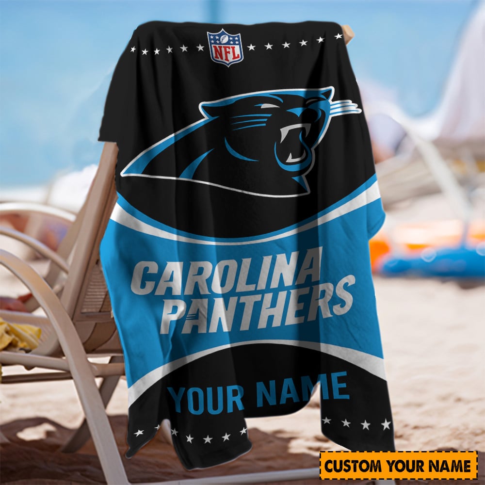 Carolina Panthers Personalized Limited Edition Beach Towel AZBTOWEL036