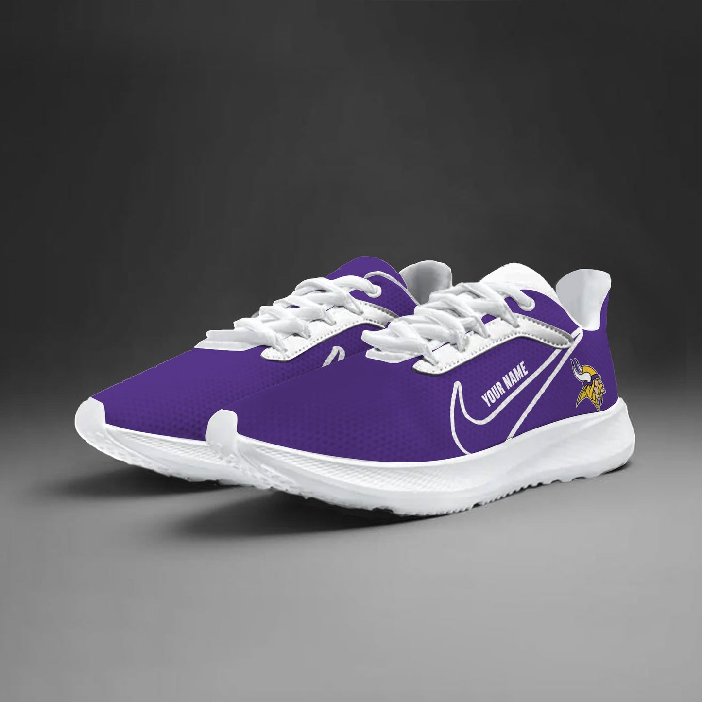 Minnesota Vikings Lightweight Patch Decor Running Shoes NK02