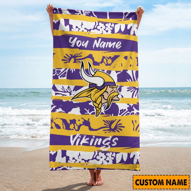 Minnesota Vikings Personalized Limited Edition Beach Towel AZBTOWEL201