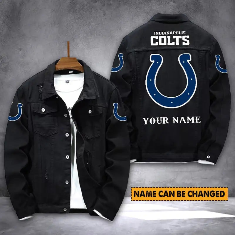 Indianapolis Colts Personalized New Denim Jacket S9DJ015