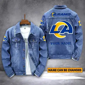 Los Angeles Rams Personalized New Denim Jacket S9DJ008