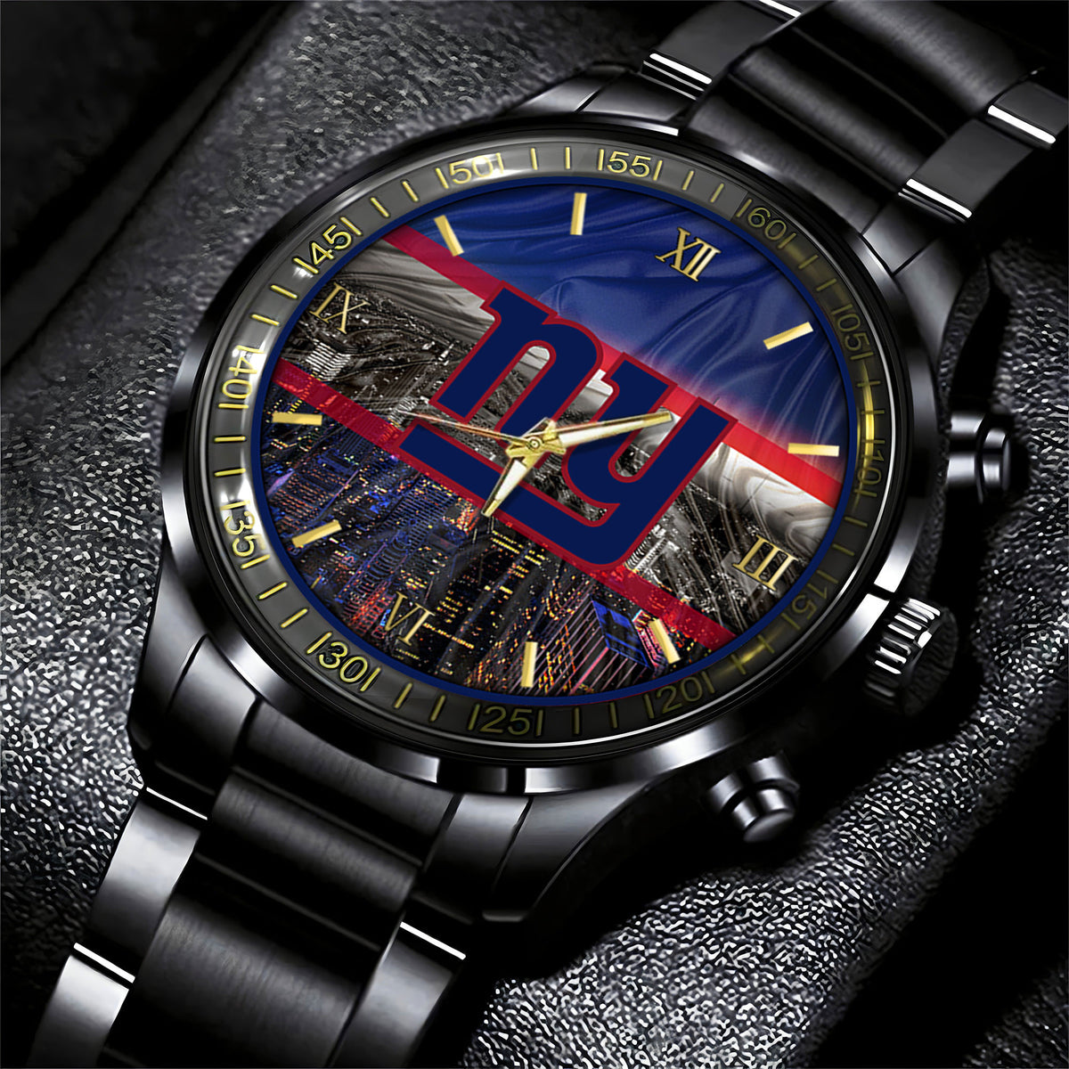 New York Giants Black Fashion Watch Gifts For Sport Fans AZWATCH93