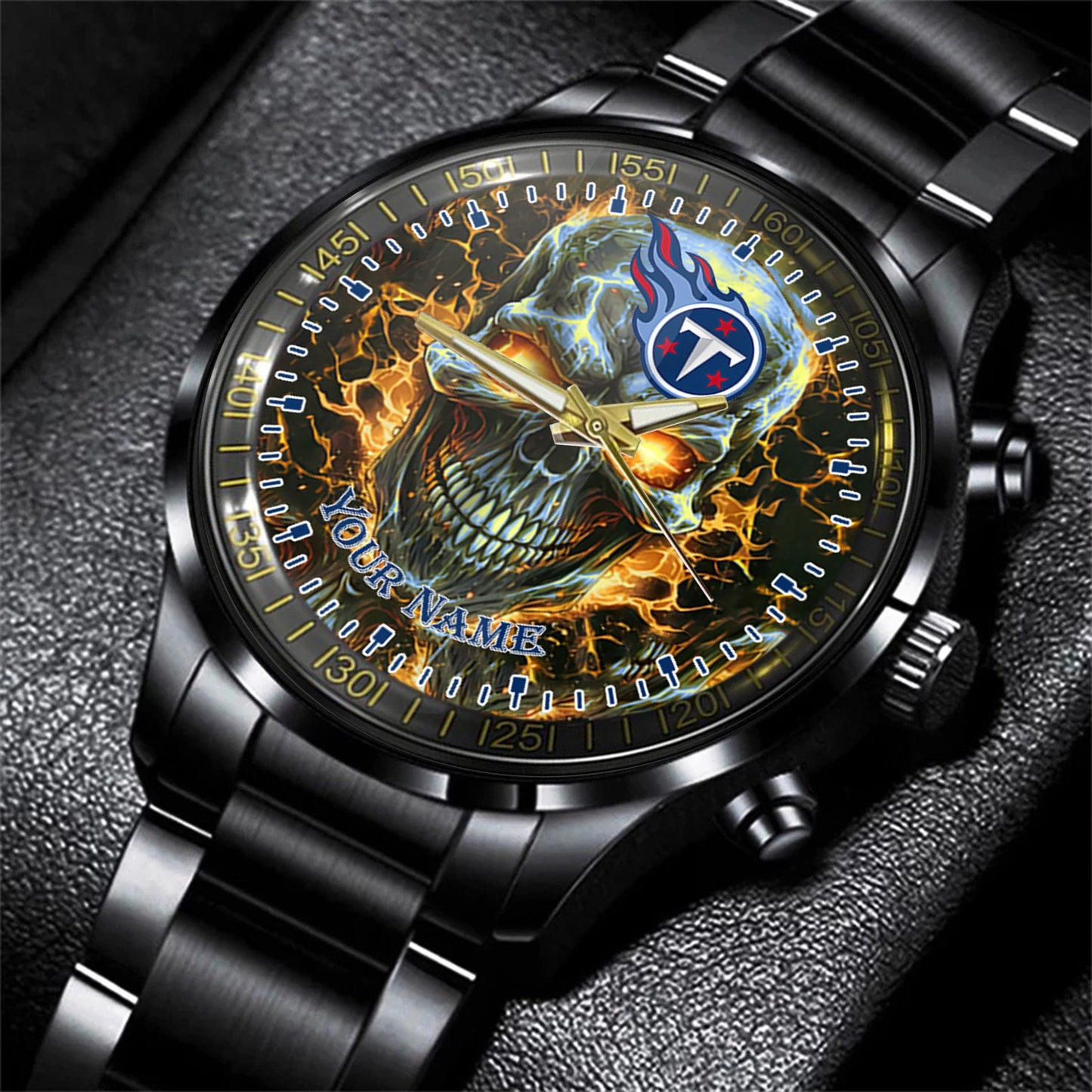 Tennessee Titans Black Fashion Watch Gifts For Sport Fans AZWATCH21
