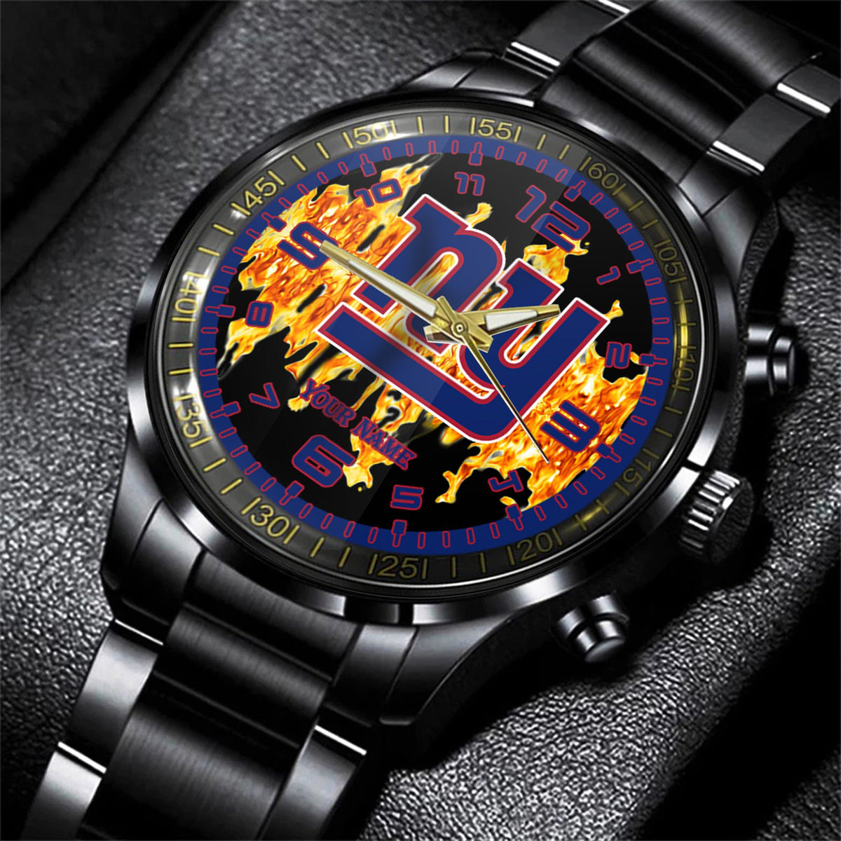 New York Giants Black Fashion Watch Gifts For Sport Fans AZWATCH25