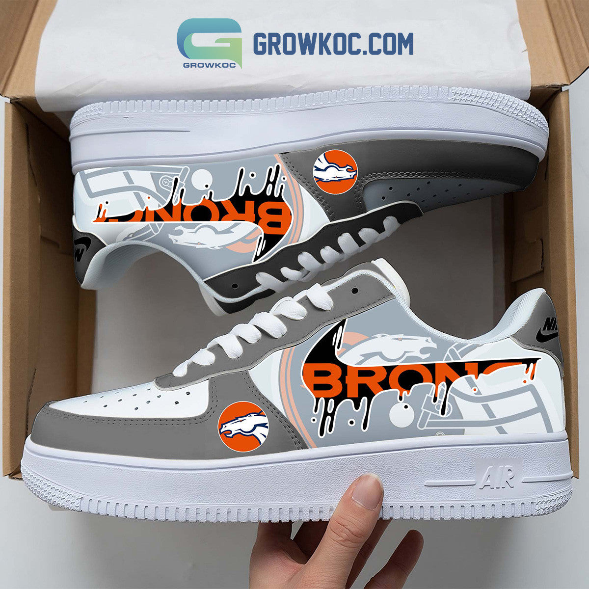 Denver Broncos Personalized Colorful AF1-1 Shoes AF1CS001