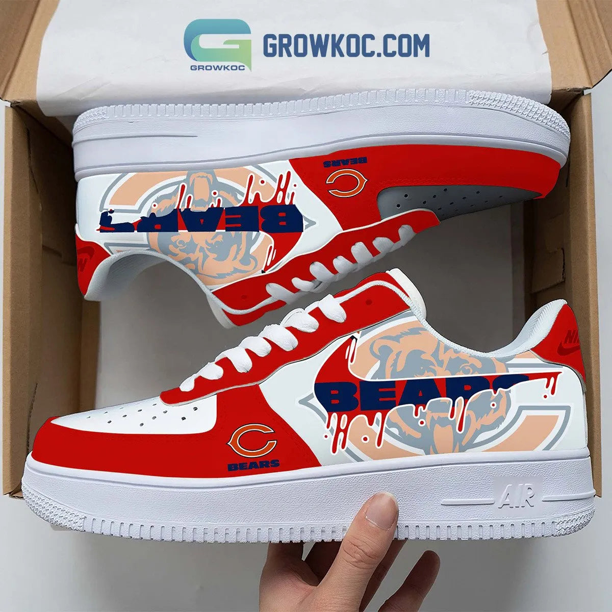 Chicago Bears Personalized Colorful AF1-1 Shoes AF1CS005