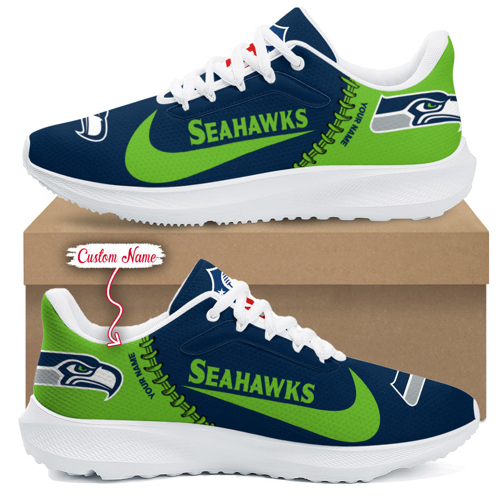 Seattle Seahawks Lightweight Patch Decor Running Shoes AZBTRS000071