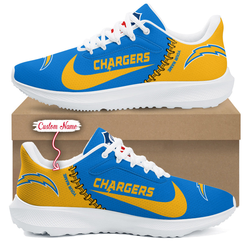 Los Angeles Chargers Lightweight Patch Decor Running Shoes AZBTRS000083