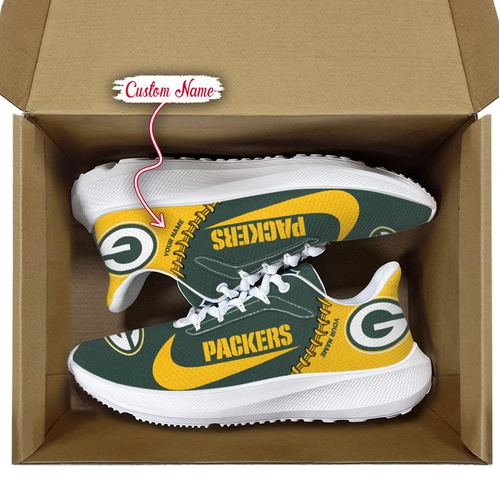 Green Bay Packers Lightweight Patch Decor Running Shoes AZBTRS000089