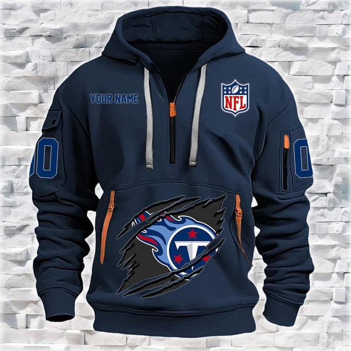 Tennessee Titans New Personalized Quarter Zip Hoodie Limited Edition AZBTQZH000063