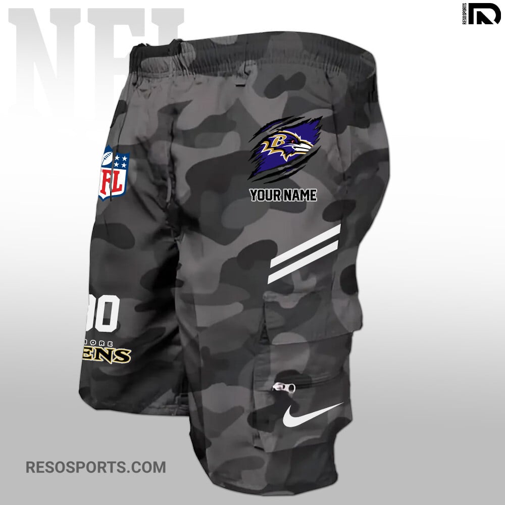 Baltimore Ravens Personalized Multi-Pockets Man Shorts AZBTMPMS000029